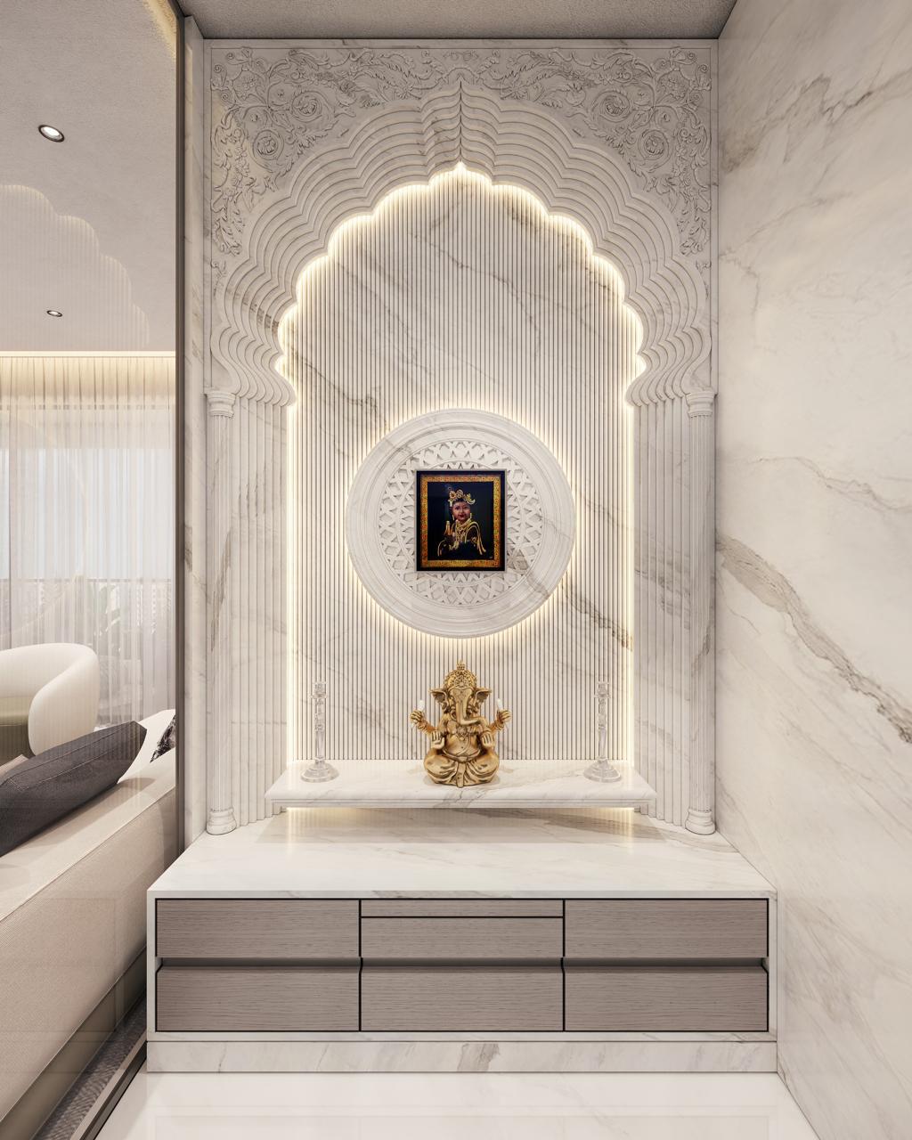 White Marble Wall Shrine
